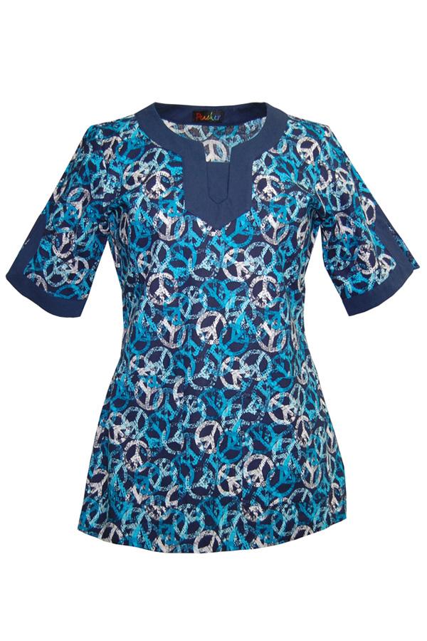 Tina Tunic Impressions Of Peace Navy