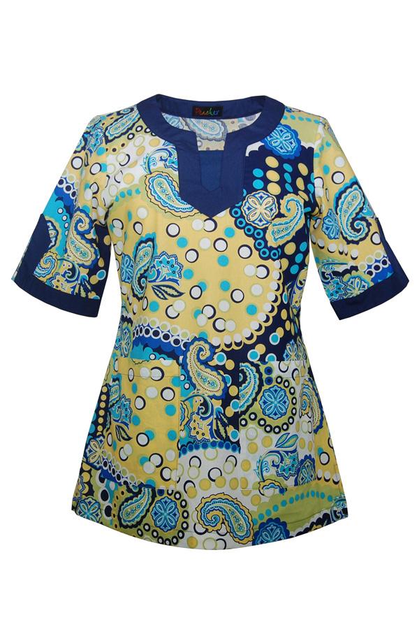 Tina Tunic Paisley Dot Blue