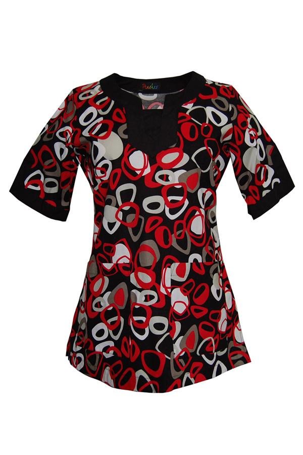 Tina Tunic Retro Circles Red