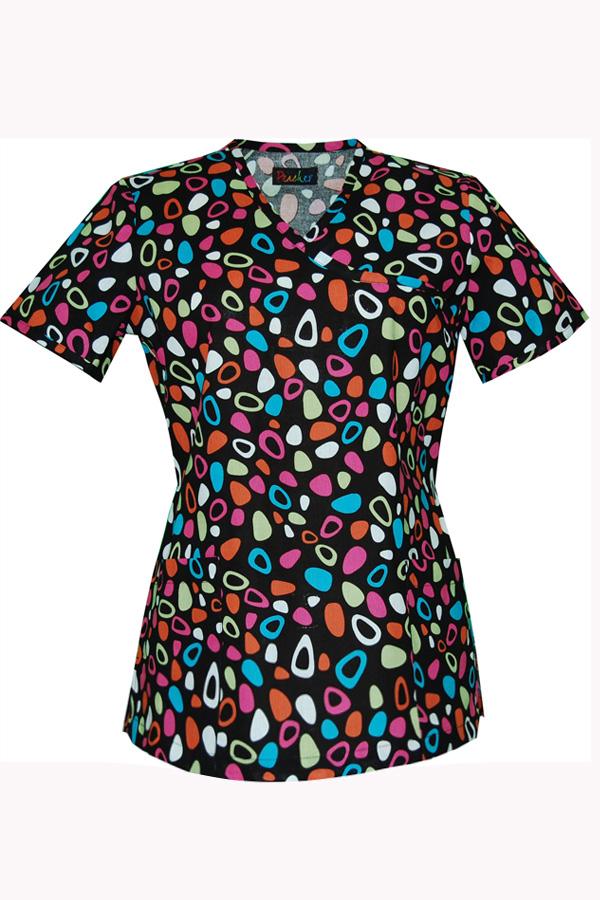 Sandy Pebble Stones scrub top