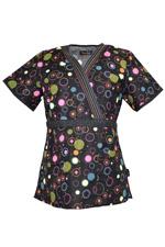 Vivian Funky Circles scrub top