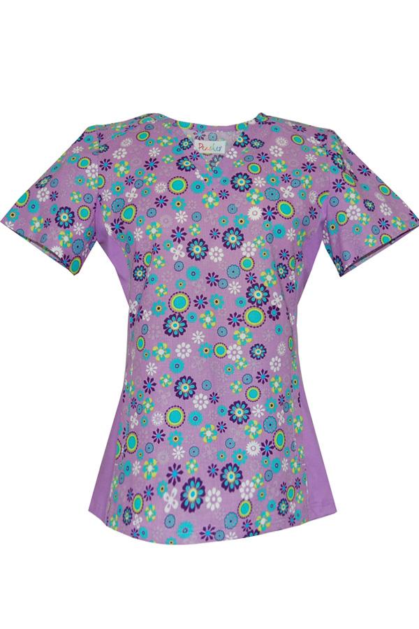 Abby Print  Pieces Of Geo scrub top