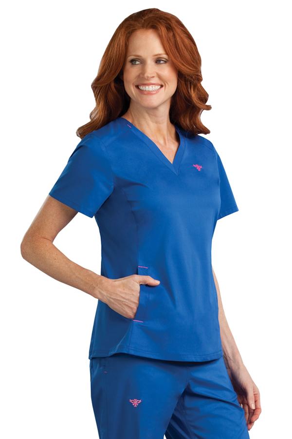 Side Pocket scrub top
