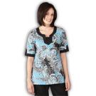 Tina Tunic Pop Print Jamaican Blue