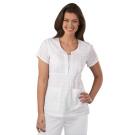 Chloe Curly Q White scrub top