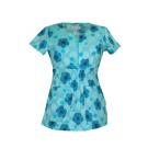 Chloe Pocket Full Of Posies Blue scrub top