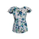 Caroline Print Floral Crush Navy scrub top