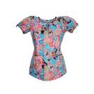 Caroline Print Calypso Garden scrub top