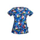 Liz Xtreme Santa scrub top