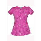 Sophie Black And White Blooms Ps Pink scrub top