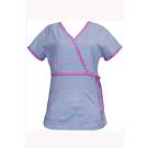 Kara Spring Plaid scrub top