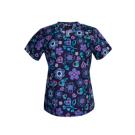 Sandy Plaid Love Plum scrub top