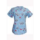 Sandy Puppy Love scrub top