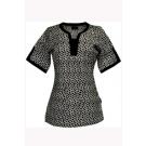 Savannah Bold & Chic Black scrub top