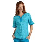 Savannah Bold & Chic Peacock scrub top