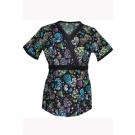 Vivian Speckled Hearts Black scrub top
