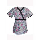 Vivian Whimsical Love scrub top