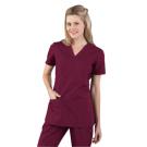 Vivian Curly Q Wine scrub top