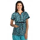Mandy Sketchy Spots Blue scrub top