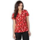 Kara Cinnamon Dream Floral scrub top