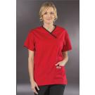 Crossover scrub top