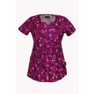 Chloe Print Circle Expressions scrub top