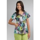 Chloe Print Floral Impressions scrub top