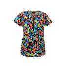Chloe Print Happy Hearts scrub top