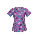 Amy Bandana Floral Iris scrub top