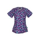 Amy Peace Out Plum scrub top